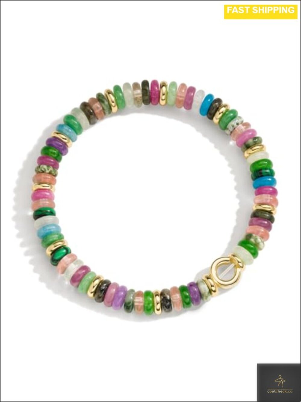 14K Gold Filled Natural Gemstone Beaded Stretch Bracelet Boho Stackable Gift